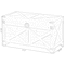 Vintiquewise Barn Design Large Decorative Farmhouse Wooden Storage Trunk Chest QI003804L - alternate 5